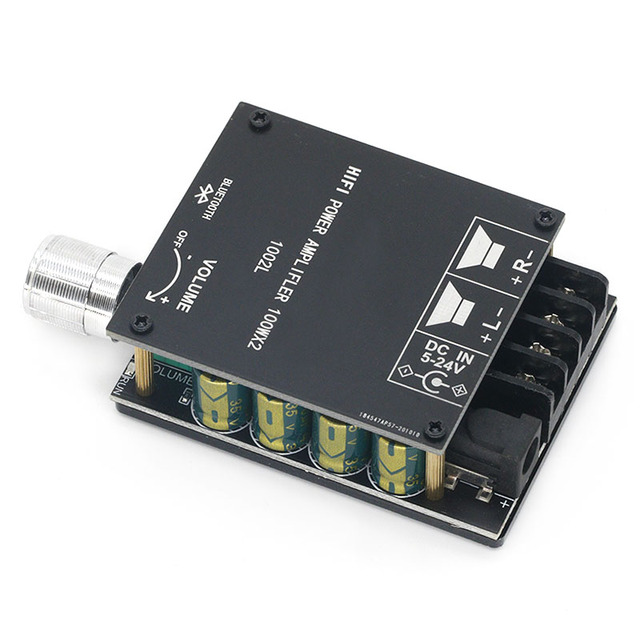 ZK-1002L Mini  5.0 Wireless Audio Power Digital Amplifier Board 100WX2 Stereo ICs for DC 12V 24V