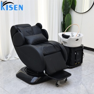 KISEN Mobilier de Salon de Beauté Moderne de Luxe : Fauteuils de Lavage Inclinables, Bac de Lavage Capillaire Électrique, Lit de Lavage Capillaire Massant Électrique - Product Image 1