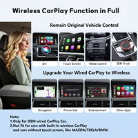 Adaptateur sans fil CarPlay 4-en-1 pour téléphone vers voiture, télécommande GPS, port Type-C, prend en charge Android Auto/iOS/Android Auto Mirroring, lecture vidéo