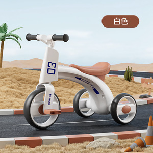 Patinete Infantil Corgi Blanco de 3 Ruedas con Asiento Elevado y Neumáticos de Espuma para Niños de 1 a 6 Años - Product Image 1