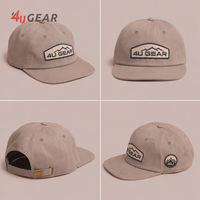 Casquettes 4U en gros de haute qualité, 6 panneaux, broderie 3D, visière plate, bicolores, pour le basketball, ajustées, type snapback, 100% coton