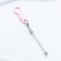 Accessoires de barre de perles en métal et acrylique pour pendentifs en paille de 8 à 12mm, décorations de tasse, porte-clés en perles, nouveauté