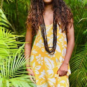 New High-quality Summer Hawaiian Print V-neck <b>slip</b> Dress Luxurious Custom Rayon Elegant Dress - Product Image 1