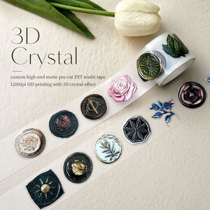 Fabricante de Rollos de Adhesivos de PET Transparentes con Corte Kiss Cut, Relieve 3D y Acabado Brillante Personalizados - Product Image 1