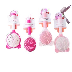 Brosse à cheveux avec miroir, poils en nylon, plastique, pour coiffure à domicile, grande taille 15-20 cm - Product Image 1