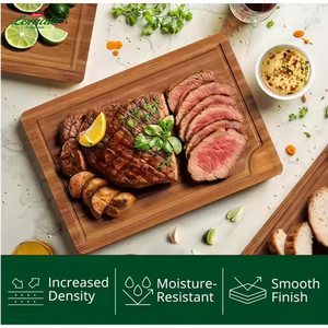 Tablas de Cortar de Bambú de Grado Alimenticio, Juego de 3 Piezas, Tablas de Cocina para Carne y Carnicería con Ranura para Jugos, para Verduras y Frutas - Product Image 4