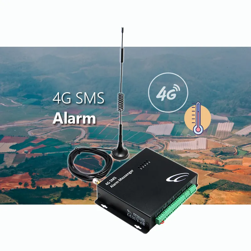 4G ponsel multipoin Data Logger sistem alarm gsm detektor asap api alarm monitor temperatur rs485