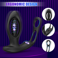 Masseur de prostate YAQU, vibrateur anal vibrant avec 10 fréquences de vibration, télécommande, étanche, stimulateur du point G masculin, kit de jouets sexuels