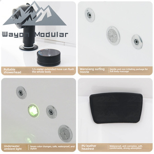 Baignoire autoportante de luxe Wayon en acrylique avec design ergonomique pour une immersion relaxante - Product Image 5