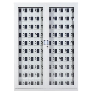 Mini casier de rangement pour téléphones portables à 50 compartiments, en métal, avec fonction de charge publique et armoires à outils - Product Image 2