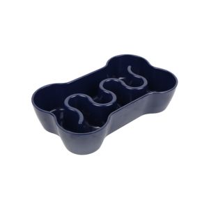 Bol d'alimentation lente pour chiens adultes, en forme d'os, construction durable, distributeur de nourriture pour animaux de compagnie - Product Image 4