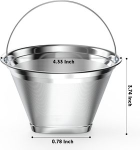 Tái sử dụng thép không gỉ lọc cà phê 4 <span class=keywords><strong>Cone</strong></span> giỏ tương thích với Brew Maker - Product Image 3
