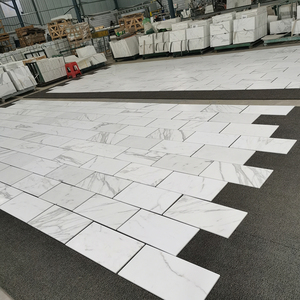 Carreaux de marbre blanc Calacatta d'Italie polis de haute qualité, modernes et luxueux, pour murs et sols, vente en gros OEM/ODM TMZ pour usage hôtelier - Product Image 1