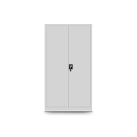 Armoire de Rangement en Acier Métallique Moderne à 2 Portes avec Serrure à Clé pour Bureau, Dossiers, Vêtements, Penderie