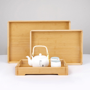 Bamboo <b>Tea</b> <b>Tray</b> Rectangular Natural Wood Serving <b>Tray</b> For <b>Tea</b> Set Kung Fu <b>Tea</b> - Product Image 1