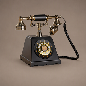 Téléphone d'enregistrement de messages pour invités, Livre d'or audio, Combiné rétro et cordon spiralé - Product Image 3