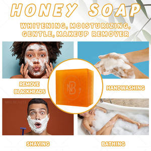 Jabón de Miel de Lujo con Logo de Marca OEM, Barra de Jabón de Pétalos de Miel de 100g, Paquete a Granel para Distribución en Cadenas de Supermercados y Centros Comerciales - Product Image 2