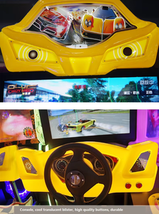 Simulateur de course d'arcade 42 pouces pour deux joueurs, jeu de conduite type Outrun, machine de jeu de conduite avec mouvements, jeu de course à monnayeur - Product Image 2