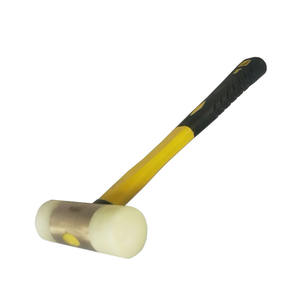 Palu Nilon Alat Non Percikan Api Palu Silinder Dengan Gagang Fiberglass Kuningan - Product Image 3