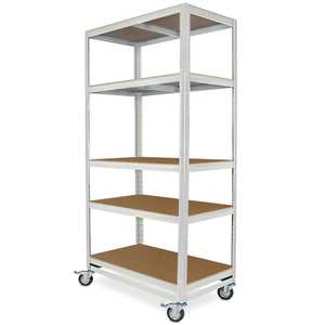 Lichtgrau Kommissionierwagen de 5 niveles con 200kg Capacidad 900x500x1905mm Dimensiones Categoría de producto Carritos y carritos de la compra - Product Image 1