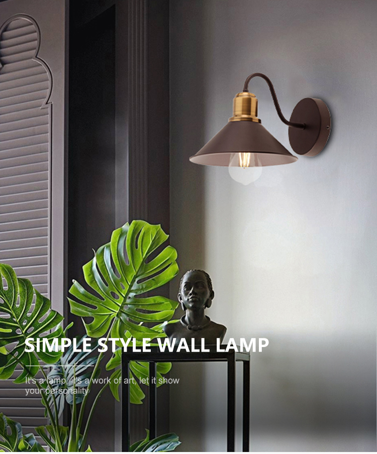 Retro Style Metal 5W Decoration Office Living Room Bedroom Indoor E27 Wall Lamp