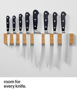 Durable Bamboo Magnetic Knife Block Stand Good Quality Custom Universal <b>Tool</b> Holder for Home Kitchen Use - Product Image 3