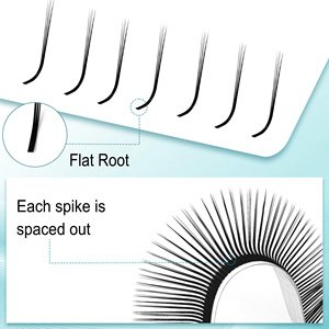Pestañas CoMango 5D Flora Spikes, Extensiones de Pestañas con Forma de Flor, Pestañas Individuales Pre-fabricadas, Pestañas 5D Spikes, Pestañas de Volumen - Product Image 5