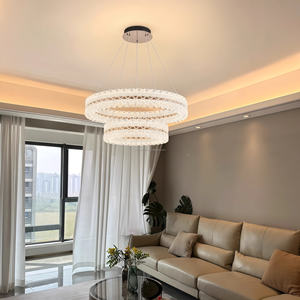 Lámpara de Araña Moderna para Sala de Estar, Estilo Medio Oriente, 50+80cm, Diseño Único de Doble Anillo, 200W, Iluminación Ultrabrillante, 2026 - Product Image 6