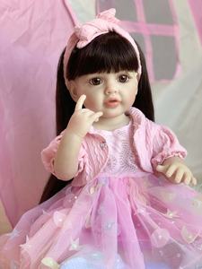 Muñecas <span class=keywords><strong>Reborn</strong></span> de Juguete Suave <span class=keywords><strong>R</strong></span>&B de 22 Pulgadas, Bebé Niña Realista, Suave y Articulada, Muñecas de Vinilo de Moda para Niños - Product Image 2