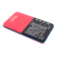 Boîte métallique rectangulaire imprimée rouge et noire avec fenêtre, idéale pour batteries de téléphone, accessoires technologiques et bonbons – Offre Spéciale