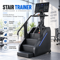 K-FIT GSK8 Simulateur d'escalade commercial avec grand écran tactile, application Bluetooth, chargement sans fil, 180 kg, pour salle de sport à domicile