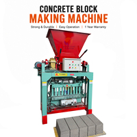 Machine à blocs de petite taille Wanjun 4-35C, machine à fabriquer des briques en béton avec moteur et boîte de vitesses pour les petites entreprises, robuste et durable