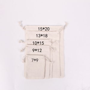 High Quality Natural Cotton Drawstring Portable Storage <b>Bag</b> Breathable <b>Dust</b> Proof for Repeated Use for Packaging Jewelry Storage - Product Image 4