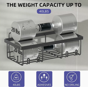 Nuevo Estante de Esquina Moderno de Hierro Forjado para Baño, Soporte para Jabón sin Perforaciones, Estante de Almacenamiento para Gel de Ducha para Apartamentos y Hoteles - Product Image 3