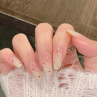 Ongles en gel transparent de haute qualité à presser, 24 pièces, faux ongles artificiels en ABS, vente en gros, fournisseur