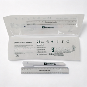 Sterile Skin Marker <b>Pen</b> With Ruler 0.5mm 1mm Permanent Ink <b>Purple</b> Single Color Surgical Use - Product Image 1