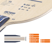 Boer K1 Professional, lame de tennis de table en bois pur 5 plis, haute performance, avec poignée FL & ST pour joueurs polyvalents