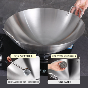 مقلاة تجارية من الفولاذ المقاوم للصدأ YIYIAN ، طباخ غاز تقليدي كبير للمطبخ بمقبض مزدوج - Product Image 4