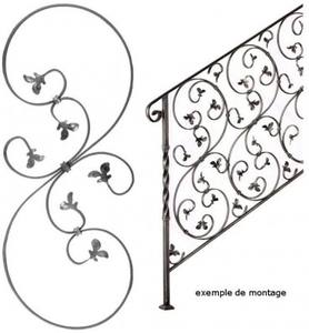 Composants de pièces de rechange en <span class=keywords><strong>fer</strong></span> <span class=keywords><strong>forgé</strong></span> lisse éléments forgés <span class=keywords><strong>volute</strong></span> décorative pour balustrade rampe Raling - Product Image 1