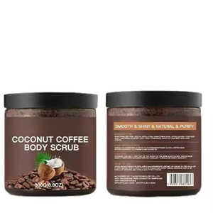 Gommage au café et au sel de mer en promotion – Nettoie les peaux mortes, exfoliant parfumé aux fruits pour le visage et le corps - Product Image 1