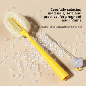 Cepillo para Botellas Tres en Uno, Cepillo de Limpieza de Tazas con Mango Largo, Herramienta Multifuncional para Limpiar Tapas de Tazas - Product Image 3