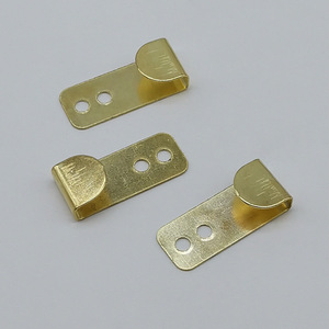 Wall <b>Shelf</b> Iron <b>Hooks</b> Gold Plated Rectangle Home Decor Traditional Style Two Holes Mounting Hardware - Product Image 1