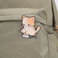 Lot de badges en émail Chat de dessin animé, motifs chatons multi-expressions, pour vêtements, sacs à dos et décorations