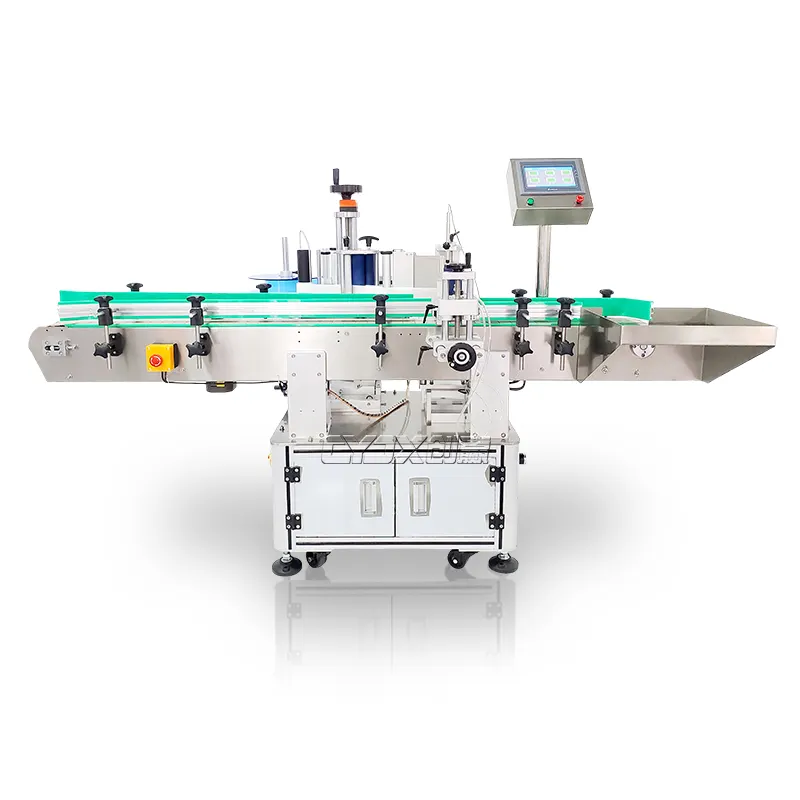 CYJX Automatic High Speed Double Size Label Applicator Round Can Bottle Labeling Machine Container Label Machines