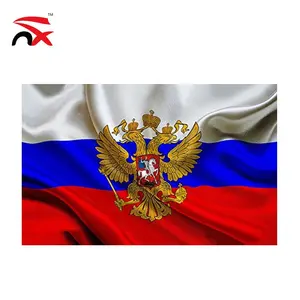 3x5 Voet Presidentiële Russische Eagle Rijk Banner Vlag met Wapenschild