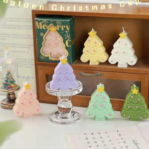Bougie parfumée créative en forme de sapin de Noël, décoration d'ambiance romantique, ornement de Noël, cadeau idéal pour les fêtes - Product Image 5