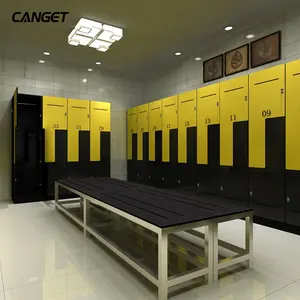 Modern Design High End Durable Customized Z Type HPL Lockers For Gym