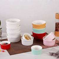 Bol de cuisson soufflé Pudding Dessert Tasses Ramequins en céramique personnalisés