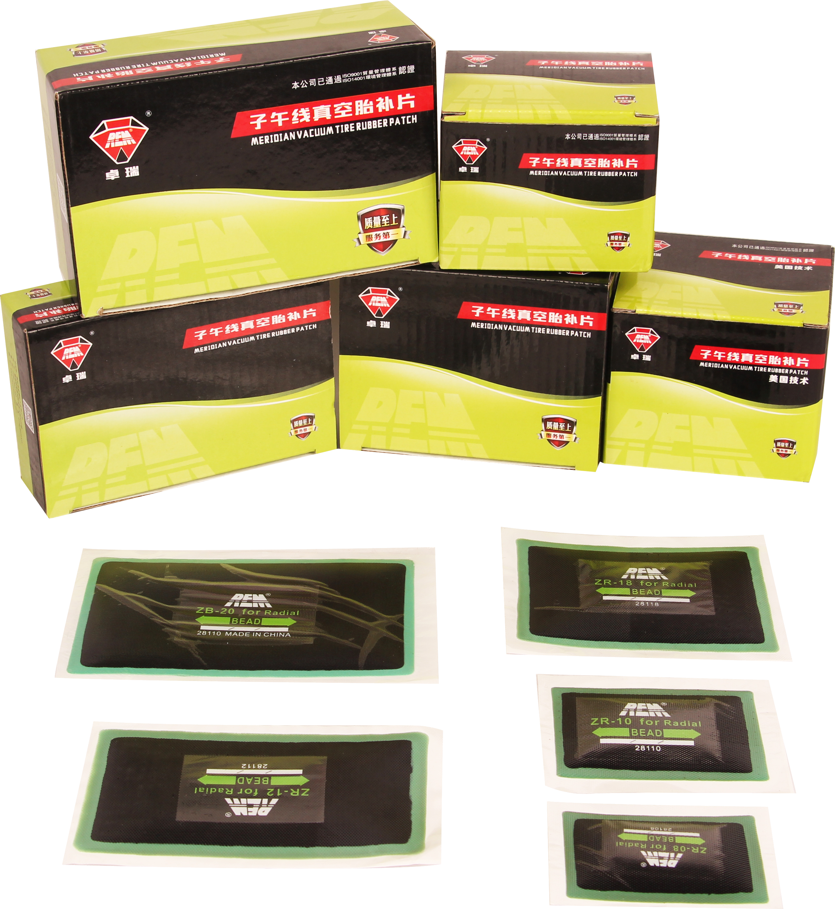 REM Brand Euro-style Radial Tire Patch Bias Emergency Tire Repair Cold Patch for Truck and Car