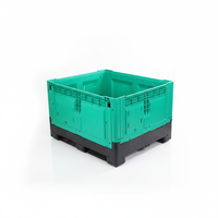 Palette en plastique pliable de grande taille, best-seller, 1200*1000*760 mm, capacité de 620 L, charge statique de 4 T, pour le stockage de fruits et de pièces automobiles